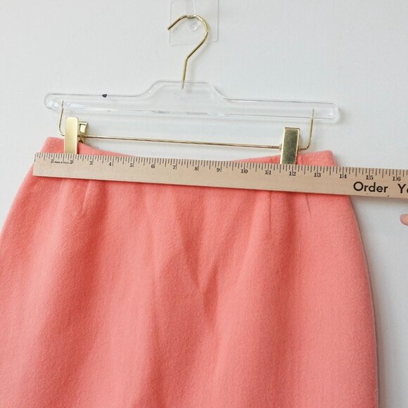 LORO PIANA Skirt 44 Italian Pink Cashmere MEDIUM Luxury Fall Peach Fuzz $2,850 - Picture 5 of 14